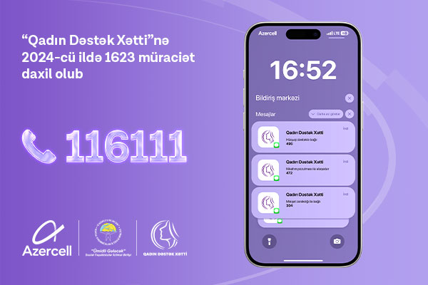 Qadın Dəstək Xətti&rdquo; 2024-cü il üzrə hesabatını açıqlayır
