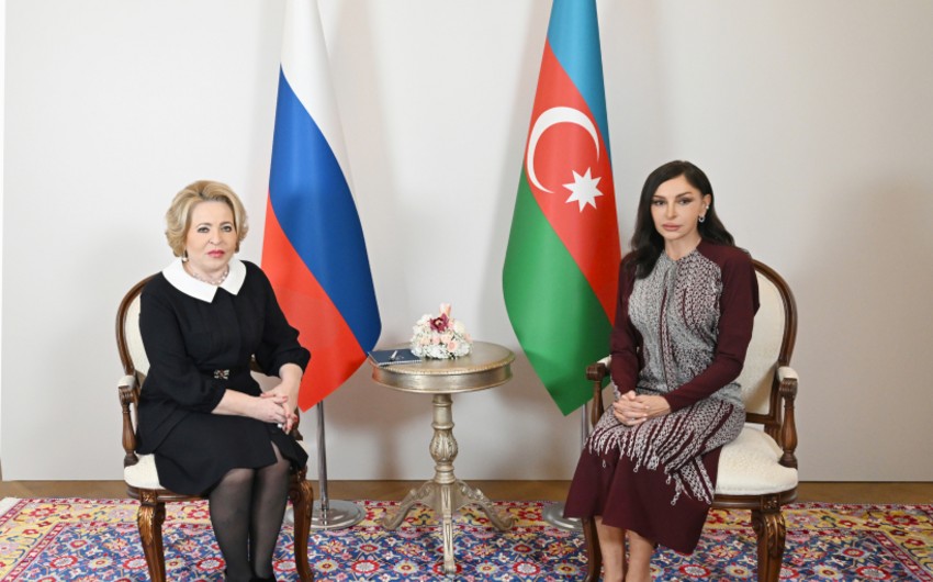 Mehriban Əliyeva Matviyenko ilə görüşüb - FOTOLAR