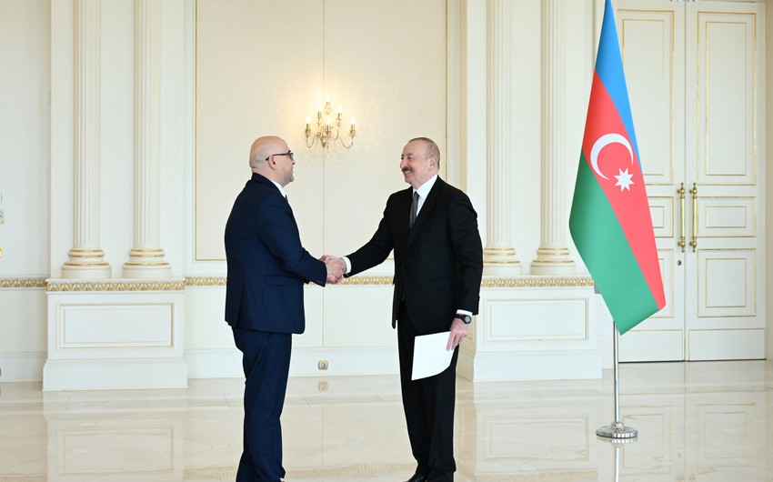 İlham Əliyev Fələstin Dövlətinin səfirini&nbsp;qəbul edib - FOTOLAR