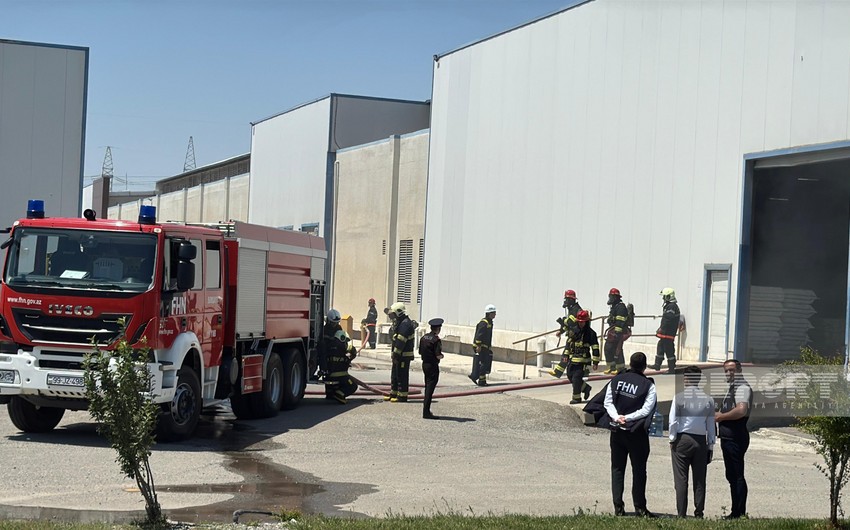 Sumqayıtda fabrikdə&nbsp;yanğın olub