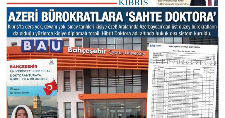 MIƏMURLARIMIZ ŞİMALİ KİPRDƏN SAXTA DİPLOM ALIB? -&nbsp;&ldquo;Bugün Kıbrıs&rdquo; &nbsp;yazdı, ortalıq qarışdı&nbsp;