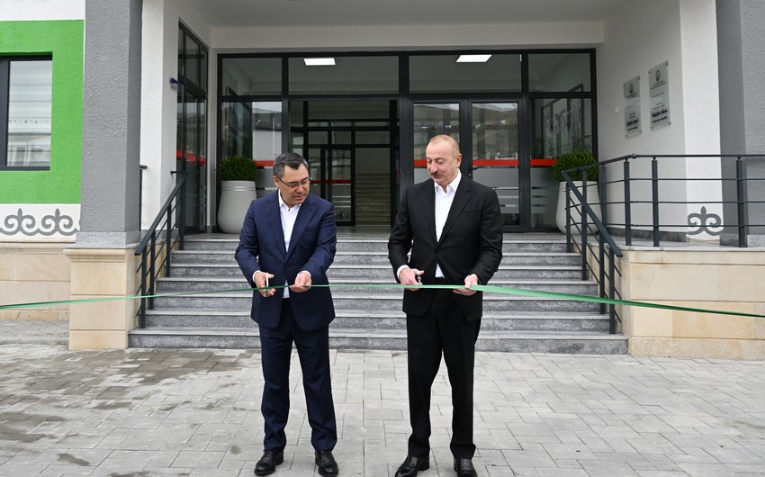 İlham Əliyev və Qırğızıstan prezidenti Ağdamda: Xıdırlı kəndinin 1-ci mərhələsinin və məktəbin açılışı oldu - FOTOLAR (Yenilənib)
