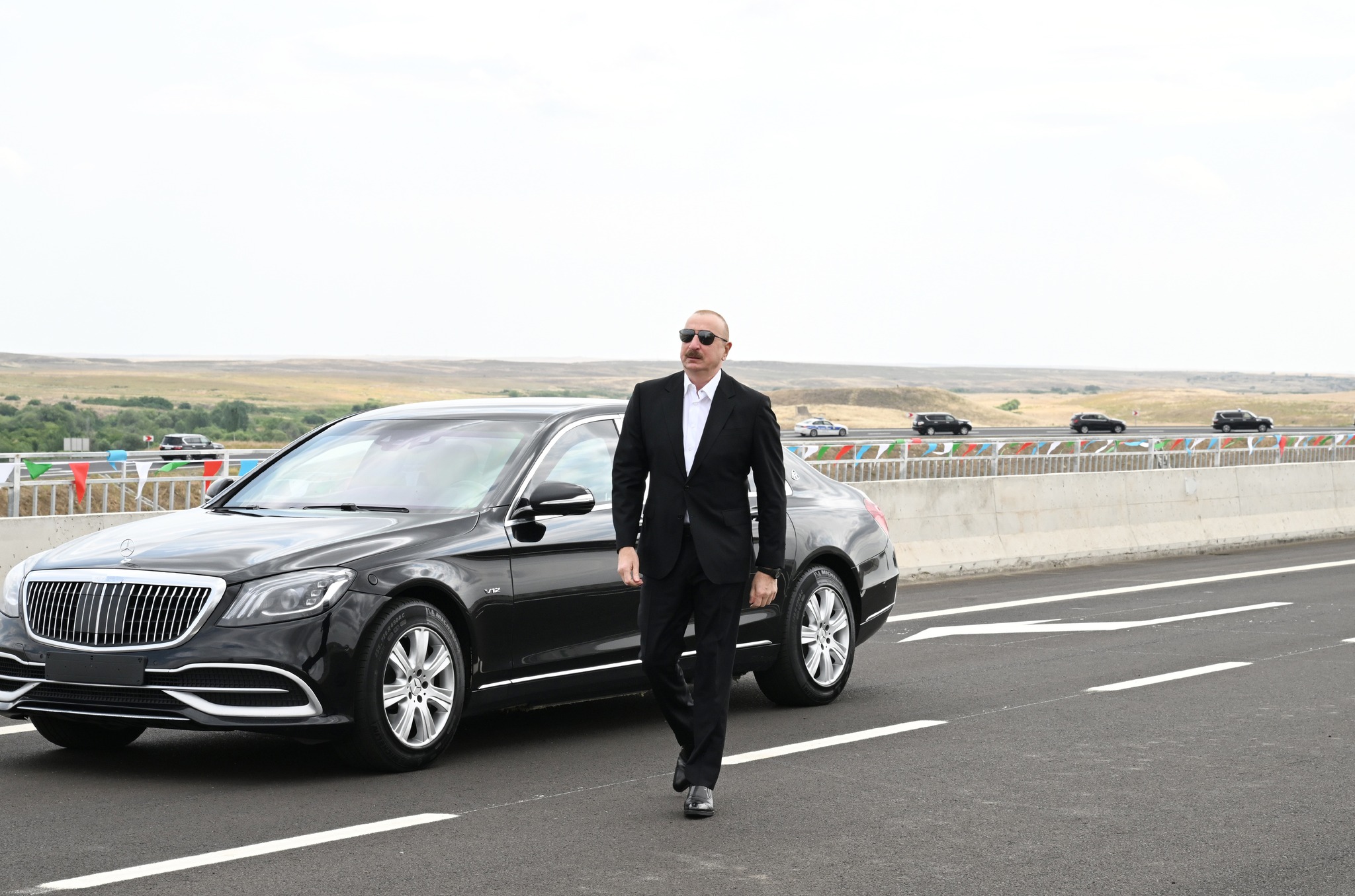 Prezident İlham Əliyev Əhmədbəyli-Füzuli-Şuşa yolunun açılışında - FOTOLAR