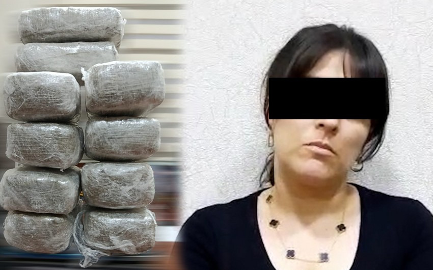 Bakıda qadın&nbsp;10 kq narkotiklə saxlanıldı