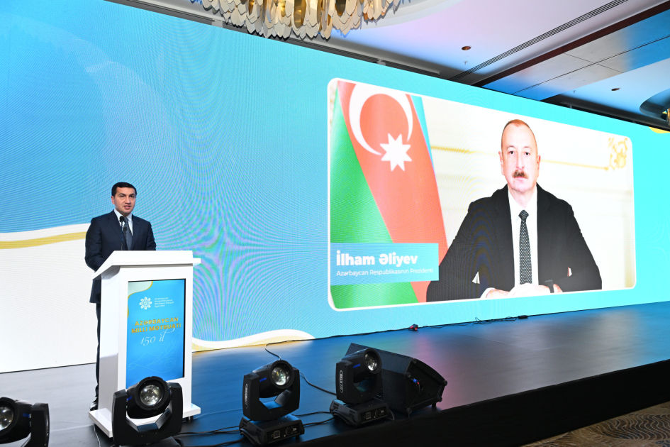 Milli mətbuatı&nbsp;150 illik yubileyinə həsr olunan tədbir... - Prezidentin təbriki oxundu (FOTOLAR)