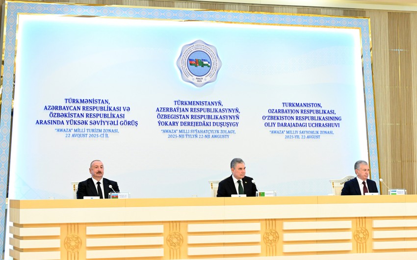 ƏLİYEV, BERDİMƏHƏMMƏDOV və MİRZİYOYEV BİR ARAYA GƏLDİ: yeni sənədlər imzalandı - Türkmənistanda + FOTOLAR (Yenilənib)