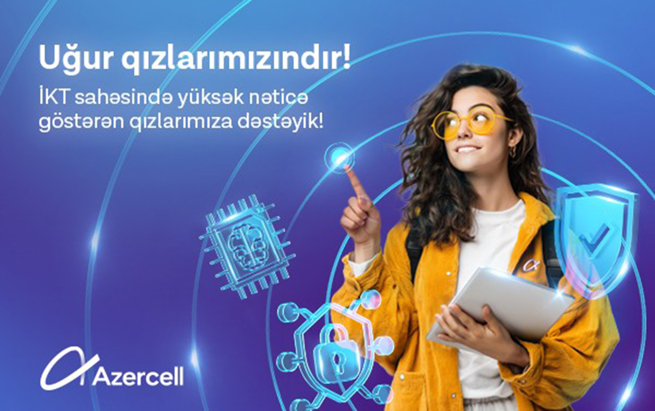 Azercell İT ixtisası üzrə ən yüksək nəticə göstərmiş tələbə qızları təbrik etdi - FOTOLAR