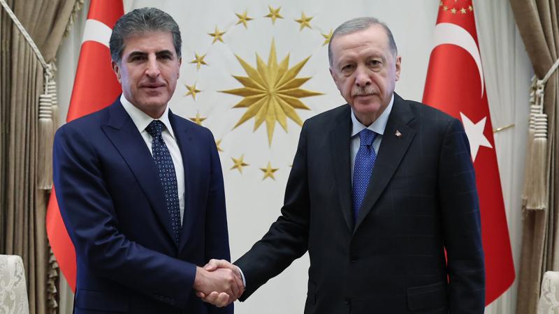 Ərdoğan Neçirvan Bərzanini qəbul edib
