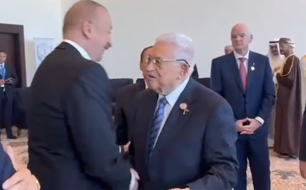 Prezident İlham Əliyev Fələstin lideriylə görüşüb - FOTO