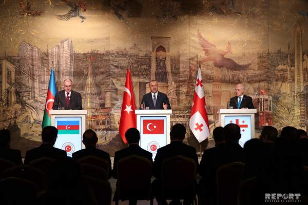 Türkiyə, Azərbaycan və Gürcüstan birgə bəyannamə qəbul etdilər - XİN başçılarının görüşü yekunlaşdı+MƏTN