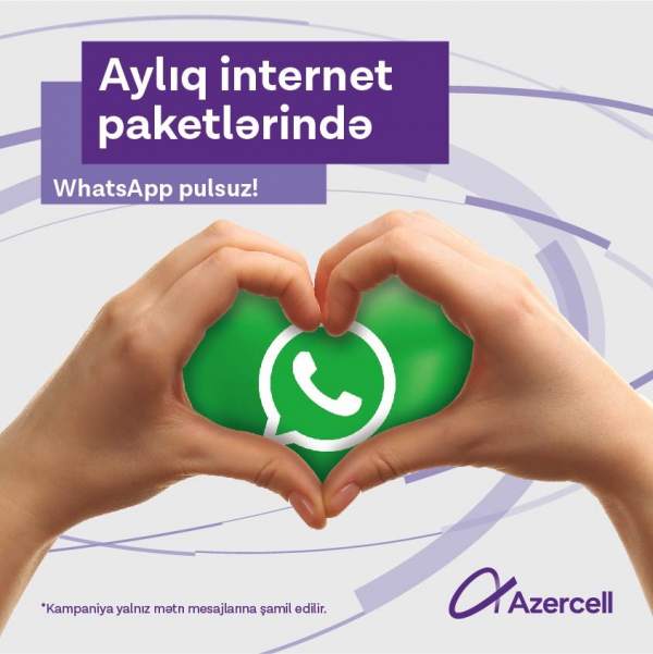 Azercell ilə limitsiz WhatsApp yazışmaları!