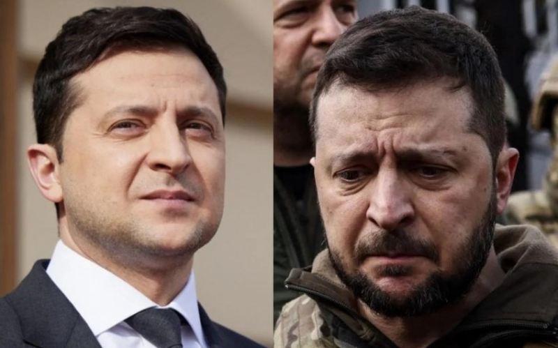 Zelensi bu kollaj barədə danışdı: \"Şəkildə iki fəqli insandır\"
