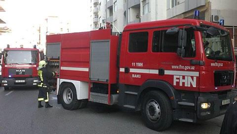 Bakıda restoranda yanğın olub 