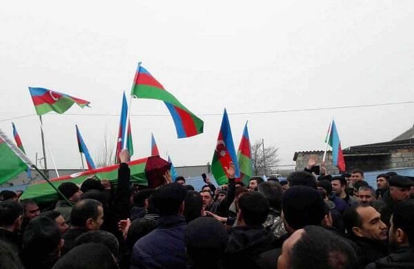 Ağstafada şəhidlə vida mərasimi başladı 