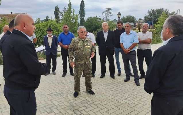 Füzulidə sakinlərin qazla bağlı problemləri dinlənildi - Fotolar