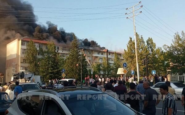 Yevlaxda baş verən yanğın söndürüldü - Foto/Video