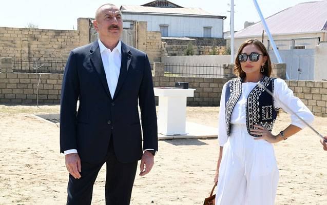 İlham Əliyev və Mehriban Əliyeva Basqalda açılışda.... 