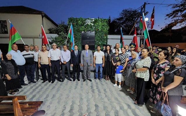 Suraxanıda şəhidin xatirəsinə abidə kompleksi inşa edilib 