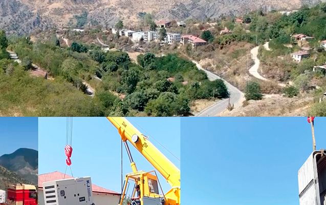Laçın şəhəri, Zabux və Sus kəndlərinə enerji verildi - Video