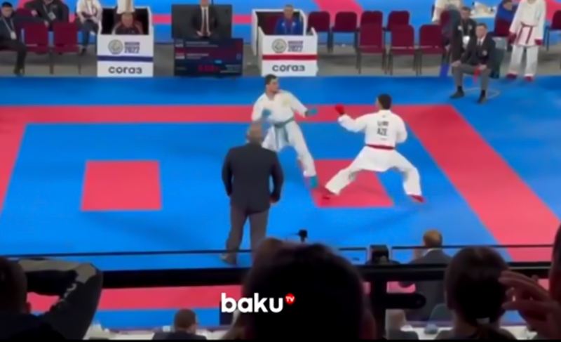 Azərbaycanlı idmançının Ermənistanın bir nömrəsinə 5:0 hesabı ilə qalib gəldiyi döyüş - VİDEO