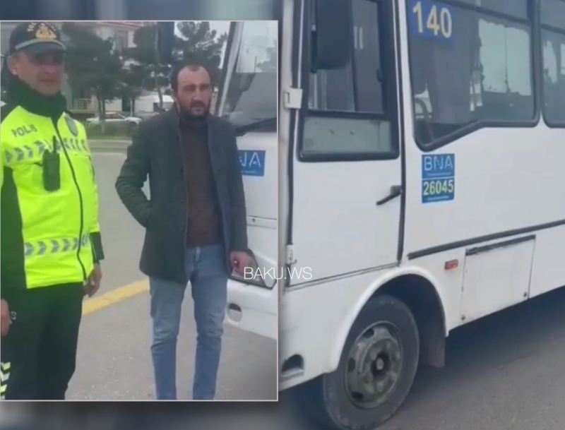 Bakıda narkotik qəbul edib marşrut sürən şəxs saxlanıldı - VİDEO