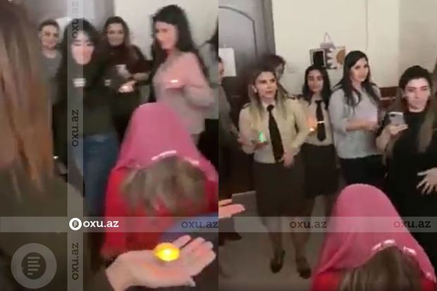 FHN binasından yeni görüntü: Xanım işçilər xına yaxdılar - VİDEO