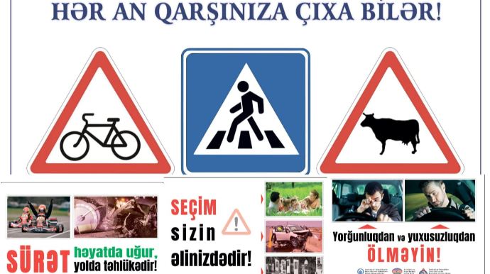 Azərbaycanda yol kənarlarına yeni maarifləndirici lövhələr vuruldu - FOTO/VİDEO