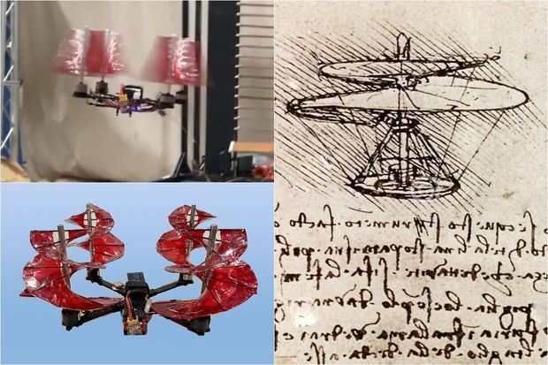 Amerikalı mühəndislər Da Vinçinin 600 illik çertyoju əsasında dron hazırladılar - VİDEO+FOTO