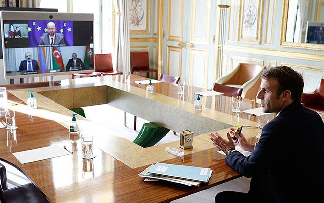 Əliyev, Paşinyan, Mişel və Makron videoformatda görüşüb 