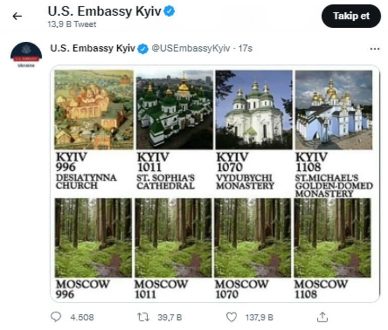 Ukraynalılardan Putinə ŞOK cavab! ABŞ səfiri də paylaşdı: Gündəmi silkələyən FOTO