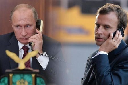 Putin Makronla telefonla danışıb 