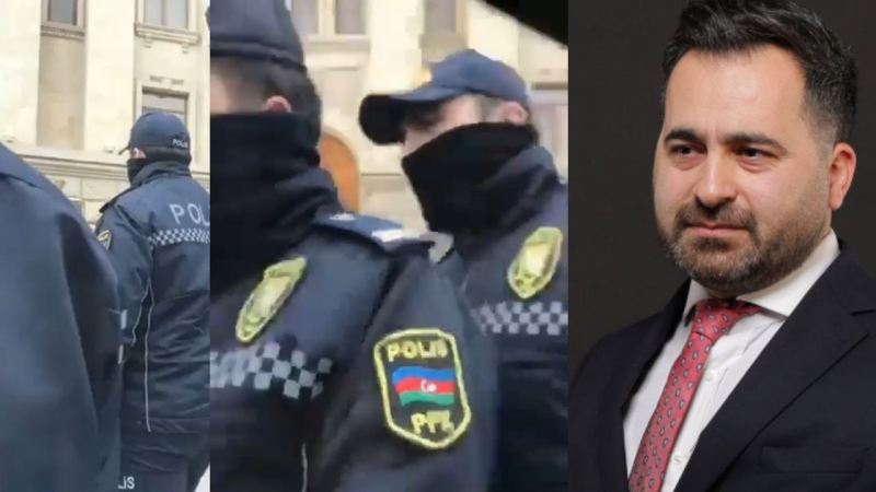 Bəxtiyar Hacıyev DİN-in qarşısında özünü yandırmaq istədi - ANBAAN VİDEO