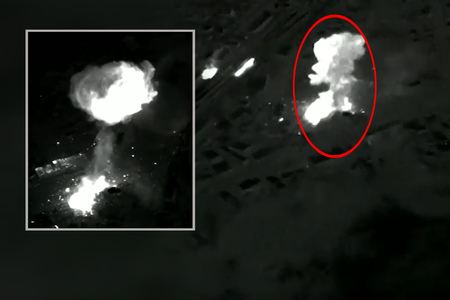 Ukrayna PUA-sı rusların haubitsa diviziyasını vurub - VİDEO
