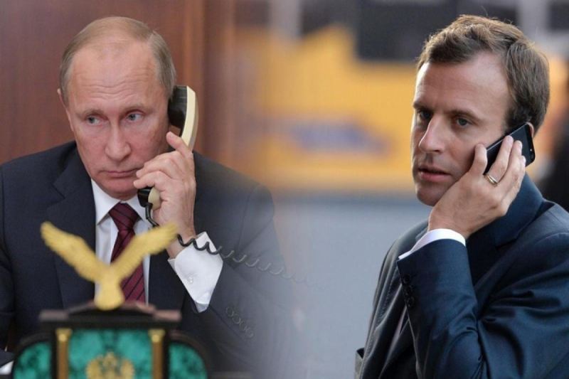 Putin Makronla müharibəni müzakirə edib 
