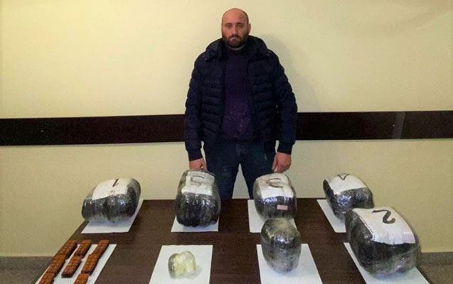 İrandan Azərbaycana 10 kq-a yaxın narkotik keçirmək istədi - Fotolar