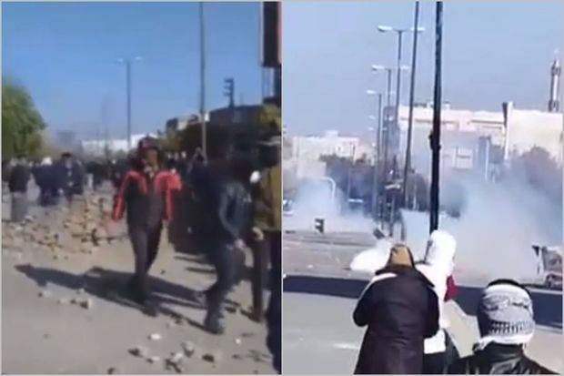 Güney Azərbaycanın Mahabad şəhərində etirazçılarla repressiv qüvvələr arasında toqquşmalar başladı - ANBAAN VİDEO