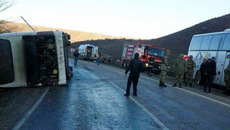 Türkiyədə avtobus qəzası: 20 yaralı var 