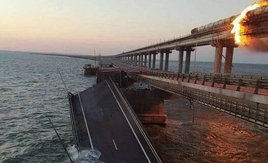 Krım körpüsündəki partlayışa aid daha bir - Video