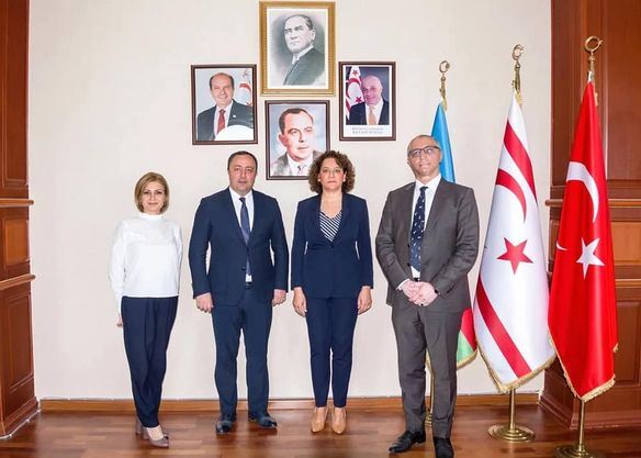 AY Partiya üzvləri Kıbrıs Türk Cümhuriyyətinin nümayəndəsi ilə görüşdülər - FOTO