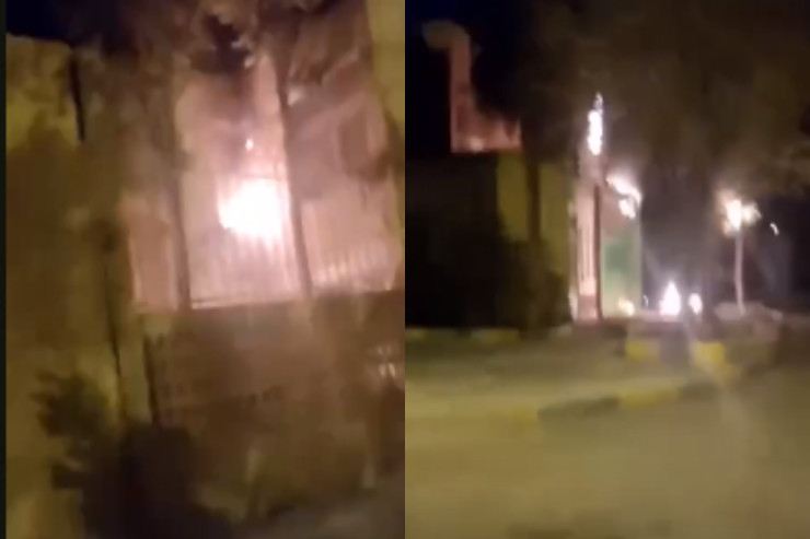 İranda imamın ofisini YANDIRDILAR - VİDEO