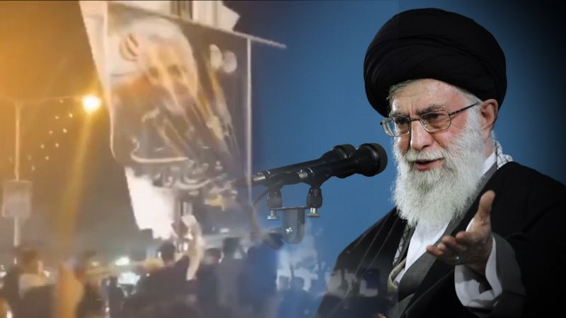 İranda “Xameneiyə ölüm” şüarı ilə etiraz aksiyası keçirildi - Qasım Süleymaninin portretini cırdılar - VİDEO