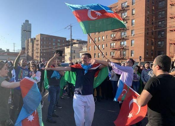 Nyu-Yorkda erməni təcavüzünə qarşı aksiya keçirildi 