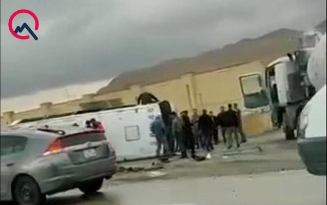 Ələt - Astara yolunda mikroavtobus aşdı - Yaralananlar var+Video