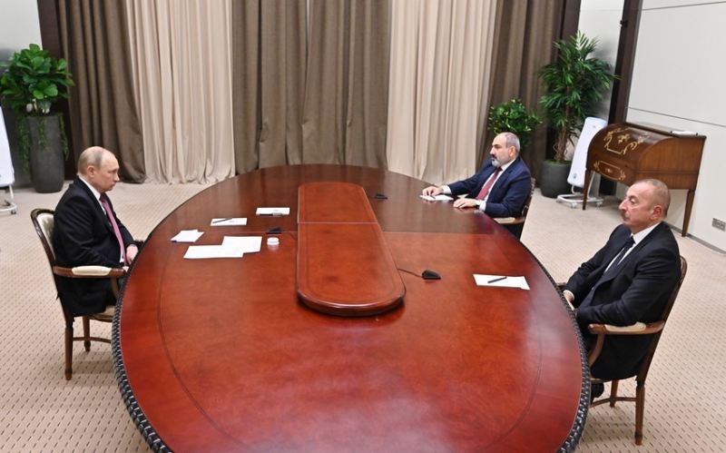 Soçidə Azərbaycan, Rusiya və Ermənistan liderlərinin üçtərəfli görüşü başlayıb 