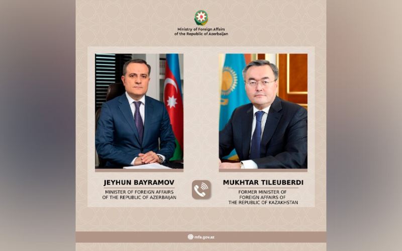 Ceyhun Bayramov Qazaxıstanın keçmiş xarici işlər naziri ilə telefonla danışıb 