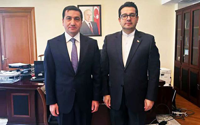 Hikmət Hacıyev İran səfiri ilə görüşdü - Foto 