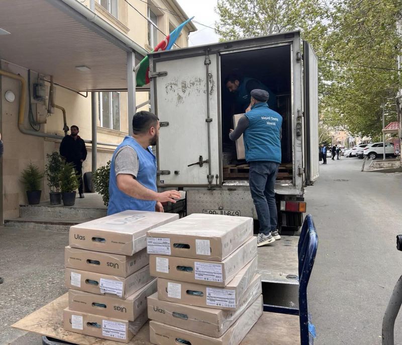 Məşədi Dadaş məscidi dini icması xristian ailələrinə Pasxa sovqatı göndərib - FOTO, VİDEO
