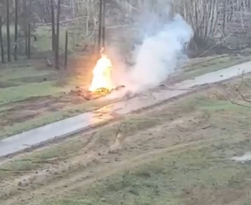 Rusiyadan Ukraynaya zərbə - T-64BV tankı vuruldu