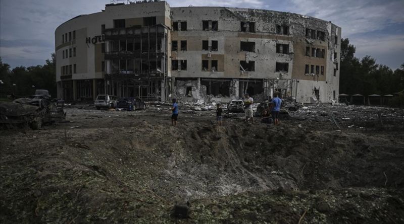 Rusiyanın  Zaporojyeyə hücumundan sonra hadisə yerində araşdırmalar aparılır 