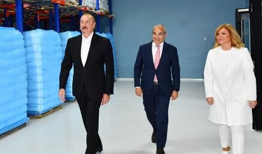 Prezident Bakıda “Diamed” zavodunun açılışında... - Foto 